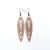 Totem 01 [L] // Leather Earrings - Pink Pearl - LIGHT RAZOR DESIGN STUDIO