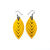 Terrabyte 14 [S] // Leather Earrings - Yellow - LIGHT RAZOR DESIGN STUDIO