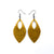Terrabyte 06 // Leather Earrings - Gold