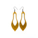 Terrabyte v.02_1 // Leather Earrings - Gold - LIGHT RAZOR DESIGN STUDIO