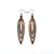 Totem 01 [S] // Wood Earrings - Walnut - LIGHT RAZOR DESIGN STUDIO
