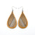 Drop 06 [S] // Wood Earrings - Cherry - LIGHT RAZOR DESIGN STUDIO