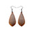 Gem Point 10 [S] // Wood Earrings - Sapele - LIGHT RAZOR DESIGN STUDIO