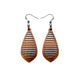 Gem Point 10 [S] // Wood Earrings - Sapele - LIGHT RAZOR DESIGN STUDIO