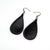 Drop 08 [S] // Leather Earrings - Black - LIGHT RAZOR DESIGN STUDIO