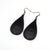 Drop 04 [S] // Leather Earrings - Black - LIGHT RAZOR DESIGN STUDIO