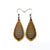 Gem Point 11 [S] // Wood Earrings - Cherry - LIGHT RAZOR DESIGN STUDIO