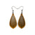 Gem Point 10 [S] // Wood Earrings - Cherry - LIGHT RAZOR DESIGN STUDIO