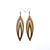 Totem 08 [L] // Wood Earrings - Walnut - LIGHT RAZOR DESIGN STUDIO