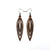 Totem 01 [S] // Wood Earrings - Walnut - LIGHT RAZOR DESIGN STUDIO