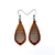 Gem Point 14 [S] // Wood Earrings - Sapele - LIGHT RAZOR DESIGN STUDIO