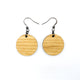 Circle 01 // Wood Earrings - Ash - LIGHT RAZOR DESIGN STUDIO