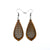 Gem Point 11 [S] // Wood Earrings - Jatoba
