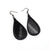 Drop 06 [S] // Leather Earrings - Black - LIGHT RAZOR DESIGN STUDIO