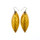 Terrabyte 14 [M] // Leather Earrings - Gold - LIGHT RAZOR DESIGN STUDIO