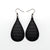 Drop 05 [S] // Leather Earrings - Black - LIGHT RAZOR DESIGN STUDIO
