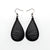 Drop 08 [S] // Leather Earrings - Black - LIGHT RAZOR DESIGN STUDIO