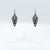 Arrowhead 02 [S] // Leather Earrings - Black - LIGHT RAZOR DESIGN STUDIO