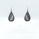 Drop 06 [S] // Leather Earrings - Black - LIGHT RAZOR DESIGN STUDIO