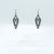 Arrowhead 01 [S] // Leather Earrings - Black - LIGHT RAZOR DESIGN STUDIO