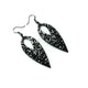 Nativas [03R] // Acrylic Earrings - Brushed Silver, Black