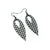 Nativas [29R] // Acrylic Earrings - Brushed Silver, Black