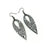 Nativas [34R] // Acrylic Earrings - Brushed Silver, Black