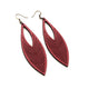 Terrabyte 01 // Leather Earrings - Red