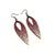 Nativas [01R] // Acrylic Earrings - Brushed Nickel, Burgundy