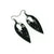 Nativas [21R] // Acrylic Earrings - Brushed Silver, Black