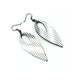 Nativas [11] // Acrylic Earrings - Brushed Silver, Black