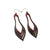 Terrabyte 02_3 // Leather Earrings - Red / Black Ombre
