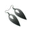 Nativas [10R] // Acrylic Earrings - Brushed Silver, Black