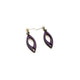 Dangle Stud Earrings [s1] // Leather - Purple
