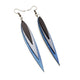 Achara Leather Earrings // Blue Pearl, Silver, Black