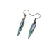 Innera // Leather Earrings - Turquoise Pearl, Silver