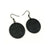 Circles 'Wavy Lines' // Acrylic Earrings - Black Galaxy, Black