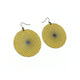 Large Circles 'Spirals (R)' // Acrylic Earrings - Celestial Blue, Gold