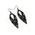 Nativas [28R] // Acrylic Earrings - Brushed Silver, Black