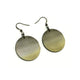 Circles 'Wavy Lines' // Acrylic Earrings - Brushed Gold, Black