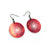 Circles 'Halftone Burst' // Acrylic Earrings - Red Holograph, White