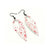 Nativas [24R] // Acrylic Earrings - Red Holograph, White