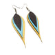 Airos Leather Earrings // Gold, Turquoise Pearl, Black