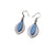Innera // Leather Earrings - Silver, Blue Pearl