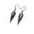 Innera // Leather Earrings - Black, Blue Pearl