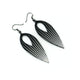 Nativas [09R] // Acrylic Earrings - Brushed Silver, Black