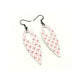 Nativas [27R] // Acrylic Earrings - Red Holograph, White