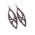 Terrabyte 05 // Leather Earrings - Purple