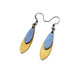 Innera // Leather Earrings - Gold, Blue Pearl