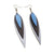 Revelri Leather Earrings // Silver, Black, Blue Pearl